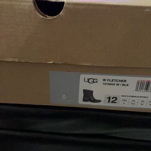 Ugh black leather boots size 12